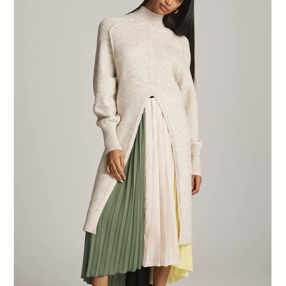 NWT Anthropologie Longline Split Sweater
